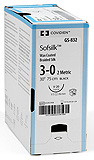 Covidien SOFSILK Silk Suture, Taper Point, Size 3-0, Black, 30", Needle CV-24, &#189; Circle. MFID: GS452-2 (USA ONLY)