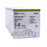 Covidien MONOSOF Nylon Suture, Reverse Cut, Size 5-0, Black, 18", Needle C-12, 3/8 Circle. MFID: SN659G (USA ONLY)