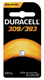 DURACELL Medical & Electronic Battery, Silver Oxide, Size 309/393, 1.5V, 6/bx, 6 bx/cs. MFID: D309/393