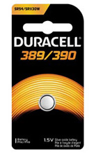 DURACELL Medical & Electronic Battery, Silver Oxide, Size 389/390, 1.5V, 6/bx, 6 bx/cs. MFID: D389/390PK