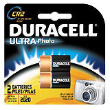 DURACELL Photo Battery, Lithium, Size DLCR2, 3V, 2/pk, 6 pk/bx, 6 bx/cs. MFID: DLCR2B2PK