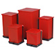 DETECTO Baked Enamel Steel Can, RED, 25 Gallon. MFID: P-100R