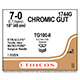 ETHICON Suture, Surgical Gut- Chromic, MICROPOINT-Spatula, TG100-8/ TG100-8, 18", Size 7-0. MFID: 1744G