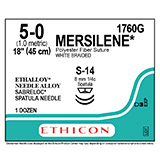 ETHICON Suture, MERSILENE, SABRELOC - Spatula, S-14 / S-14, 18", Size 5-0. MFID: 1760G