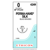 ETHICON Suture, PERMA-HAND, Taper Point, CT-1, 30", Size 0. MFID: 424H