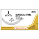 ETHICON Suture, Surgical Stainless Steel, Reverse Cutting, LR / LR, 30", Size 2. MFID: 467G