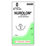 ETHICON Suture, NUROLON, Taper Point, CT-1, 30", Size 0. MFID: 5424H