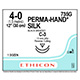 ETHICON Suture, PERMA-HAND, Reverse Cutting, C-3 / C-3, 12", Size 4-0. MFID: 735G