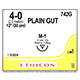 ETHICON Suture, Surgical Gut - Plain, Reverse Cutting, M-1, 12", Size 4-0. MFID: 742G