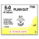 ETHICON Suture, Surgical Gut - Plain, MICROPOINT-Reverse Cutting, G-1 / G-1, 18", Size 6-0. MFID: 770G