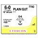 ETHICON Suture, Surgical Gut - Plain, MICROPOINT-Reverse Cutting, G-6 / G-6, 18", Size 6-0. MFID: 775G