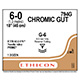 ETHICON Suture, Surgical Gut- Chromic, MICROPOINT-Reverse Cutting, G-6 / G-6, 18", Size 6-0. MFID: 794G
