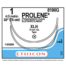 ETHICON Suture, PROLENE, Taper Point, XLH / XLH, 30", Size 1. MFID: 8190G