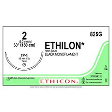 ETHICON Suture, ETHILON, Taper Point, TP-1, 60", Size 2. MFID: 825G