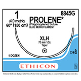 ETHICON Suture, PROLENE, Taper Point, XLH, 24", Size 1. MFID: 8845G