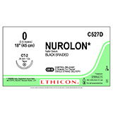 ETHICON Suture, NUROLON, Taper Point, CT-2, 8-18", Size 0. MFID: C527D