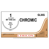 ETHICON Suture, Surgical Gut - Chromic, Taper Point, TP-1, 27", Size 1. MFID: GL30G