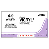 ETHICON Suture, Coated VICRYL, LIGAPAK Ligating Reel, 54", Size 4-0. MFID: J204G (USA ONLY)