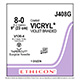 ETHICON Suture, Coated VICRYL, TAPERCUT, V130-4, 9", Size 8-0. MFID: J408G