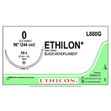 ETHICON Suture, ETHILON, Taper Point, TP-1, 48", Size 0. MFID: L880G