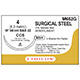 ETHICON Suture, Surgical Stainless Steel, Conventional Cutting - Sternum, CCS, 4-18", Size 4. MFID: M652G