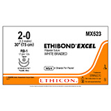 ETHICON Suture, ETHIBOND EXCEL, Taper Point, RB-1 / RB-1, 4-30", Size 2-0. MFID: MX523 (USA ONLY)