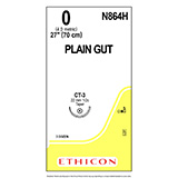 ETHICON Suture, Surgical Gut - Plain, Taper Point, CT-3, 27", Size 0. MFID: N864H