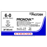 ETHICON Suture, PRONOVA POLY, Size 6-0, 24". Blue Monofilament, Needle C-1 C-1, Taper Point, 3/8 Circle, 3 dz/bx. MFID: PN3726H