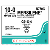 ETHICON Suture, MERSILENE, ULTIMA - Spatula, CS140-6 / CS140-6, 12", Size 10-0. MFID: R770G