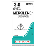 ETHICON Suture, MERSILENE, Taper Point, SH, 30", Size 3-0. MFID: R832H