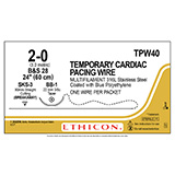 ETHICON Suture, Surgical Stainless Steel, Temporary Pacing Wire, BB-1 / SKS-3, 24", 2-0. MFID: TPW40