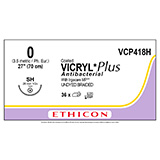 ETHICON Suture, Coated VICRYL Plus, Taper Point, SH, 18", Size 0. MFID: VCP418H (USA ONLY)