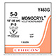 ETHICON Suture, MONOCRYL, Precision Point - Reverse Cutting, P-3, 18", Size 5-0. MFID: Y463G