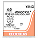 ETHICON Suture, MONOCRYL, Precision Cosmetic - Conventional Cutting PRIME, PC-12, 18", Size 4-0. MFID: Y814G
