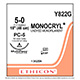 ETHICON Suture, MONOCRYL, Precision Cosmetic - Conventional Cutting PRIME, PC-5, 18", Size 5-0. MFID: Y822G