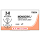 ETHICON Suture, MONOCRYL, Taper Point - Reverse Cutting, CT-1 / CP-1, 54", Size 3-0. MFID: Y931H