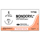 ETHICON Suture, MONOCRYL, Taper Point, MO-4, 4-27", Size 1. MFID: YY70G