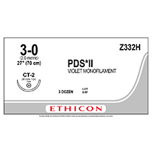 ETHICON Suture, PDS II, Taper Point, CT-2, 27", Size 3-0. MFID: Z332H