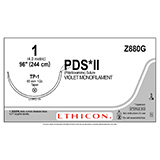 ETHICON Suture, PDS II, Taper Point, TP-1, 60", Size 1. MFID: Z880G