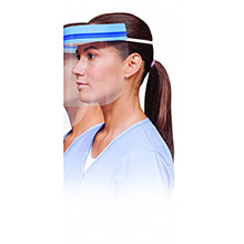 CROSSTEX Face Shield, Elastic Headband, Clear, 3/4 Length (7"), Bulk, 72/cs. MFID: GCSSB
