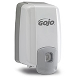 GOJO NXT MAXIMUM CAPACITY Push-Style Dispenser for GOJO Lotion Soap, Gray. MFID: 2230-08