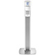 PURELL MESSENGER ES8 Silver Panel Floor Stand with Touch-Free Dispenser Stand for 1200mL Hand Sanitizer. MFID: 7308-DS-SLV