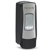 PROVON ADX-7 Push-Style Dispenser for PROVON 700mL Foam Soap, Chrome/Black. MFID: 8772-06