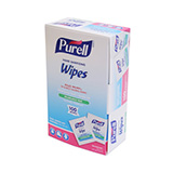 PURELL Hand Sanitizing Wipes Alcohol Formula, 100 Individually-Wrapped Wipes in Box. MFID: 9022-10