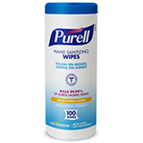 PURELL Hand Sanitizing Wipes, 100 Count Eco-Slim Canister. MFID: 9111-12