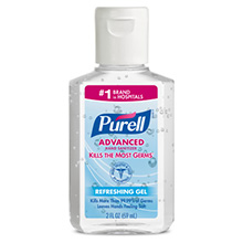 PURELL Advanced Hand Sanitizer Refreshing Gel, 2 fl oz Portable Flip Cap Bottle. MFID: 9605-24