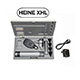 HEINE XHL Diagnostic Set: BETA 400 FO Otoscope, BETA 200 Ophthalmoscope, BETA 4 USB Rechargeable Handle, USB Cord & Plug-In Power Supply. MFID: A-153.27.388
