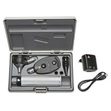 HEINE XHL Diagnostic Set: K180 Ophthalmoscope, K180 FO Otoscope, BETA 4 USB Rechargeable Handle, USB Cord & Plug-In Power Supply. MFID: A-279.27.388