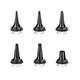 HEINE Reusable Specula set of 5 Ear & 1 Nose (BETA 100, BETA 100 VET, K100, Operating Otoscope). MFID: B-000.11.221