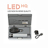 HEINE BETA 200 LED Ophthalmoscope Set, BETA 4 USB Rechargeable Handle, USB Cord & Plug-In Power Supply. MFID: C-144.28.388